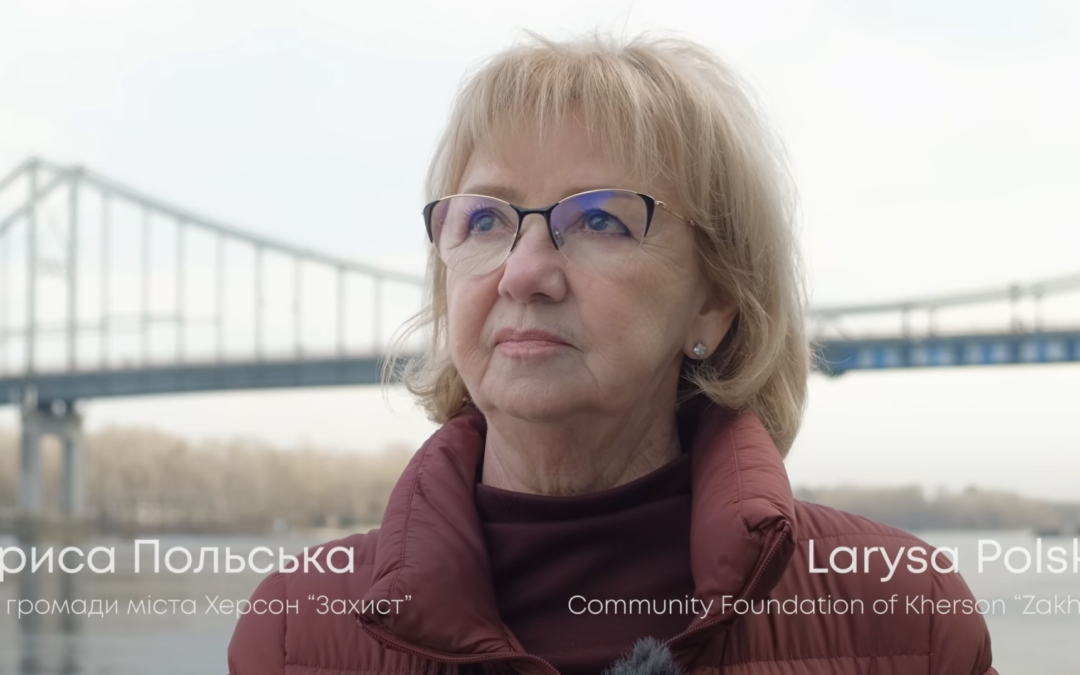 Larysa Polska shares about the activities of the Community Foundation of Kherson “ZAKHYST”
