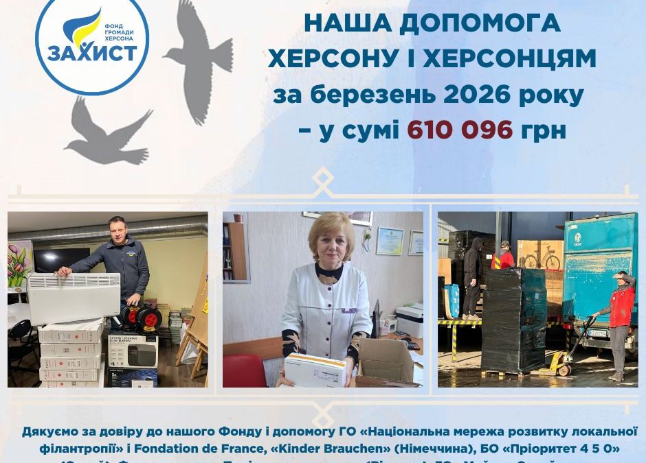 Допомога Херсону і херсонцям у березні